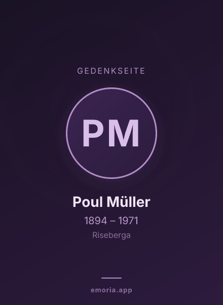 Gedenkportrait von Poul Müller