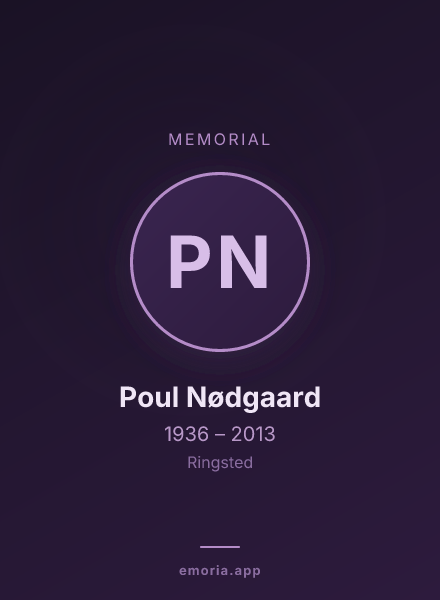 Memorial portrait of Poul Nødgaard
