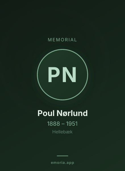 Memorial portrait of Poul Nørlund