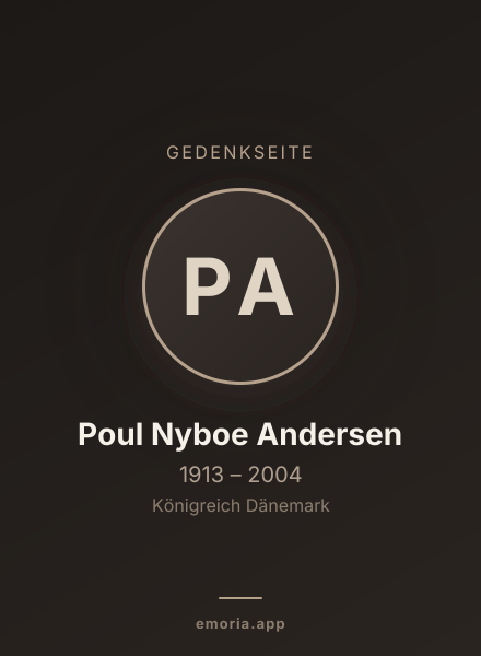 Gedenkportrait von Poul Nyboe Andersen