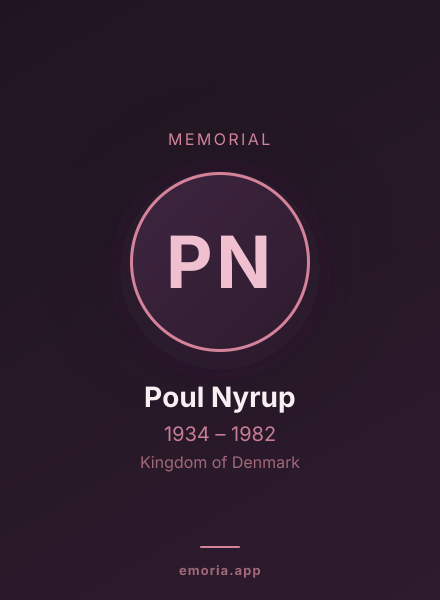 Memorial portrait of Poul Nyrup