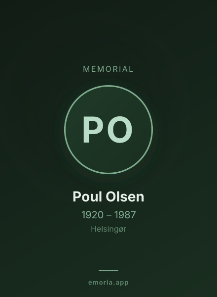 Memorial portrait of Poul Olsen