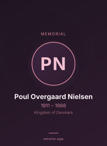 Memorial portrait of Poul Overgaard Nielsen