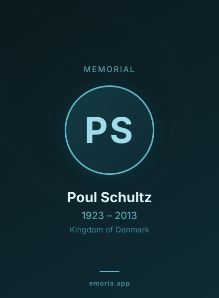Memorial portrait of Poul Schultz