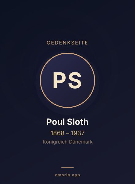 Gedenkportrait von Poul Sloth