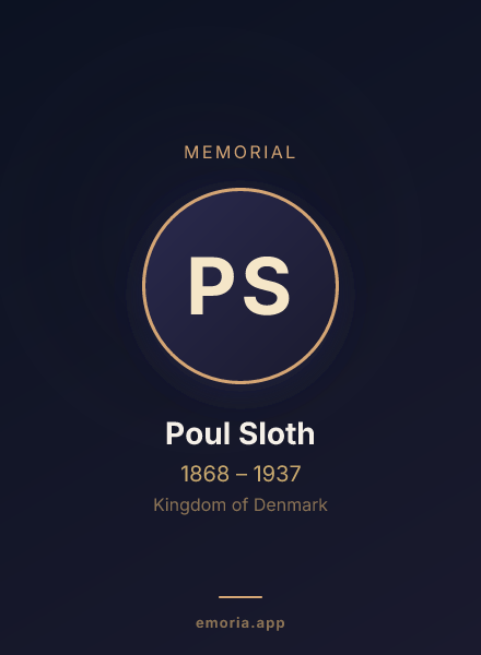 Memorial portrait of Poul Sloth