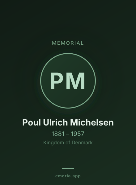 Memorial portrait of Poul Ulrich Michelsen