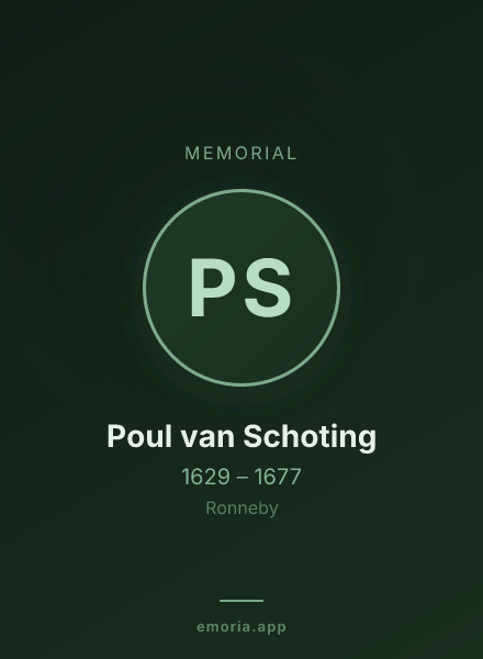 Memorial portrait of Poul van Schoting