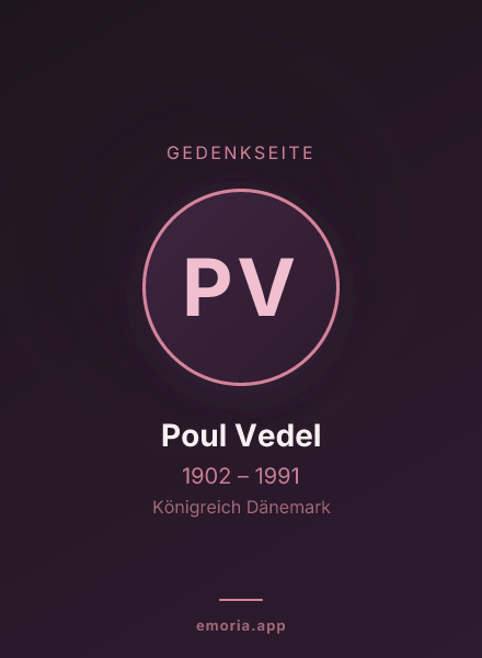Gedenkportrait von Poul Vedel