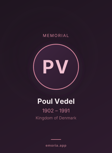 Memorial portrait of Poul Vedel