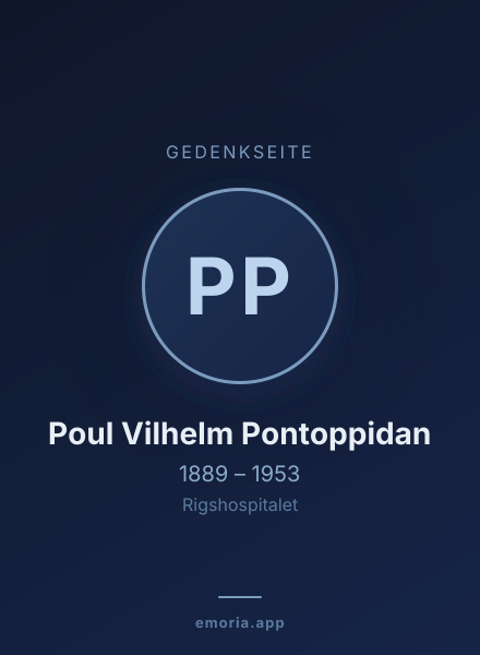Gedenkportrait von Poul Vilhelm Pontoppidan