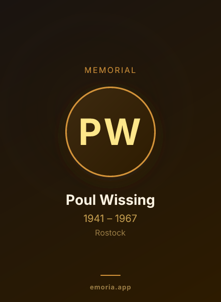 Memorial portrait of Poul Wissing