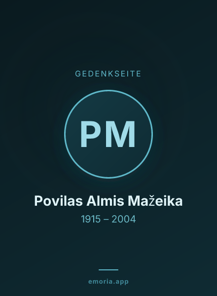 Gedenkportrait von Povilas Almis Mažeika