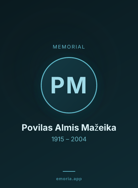 Memorial portrait of Povilas Almis Mažeika
