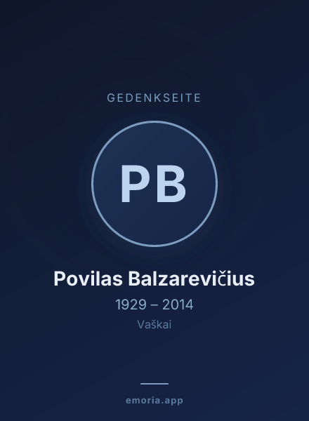 Gedenkportrait von Povilas Balzarevičius
