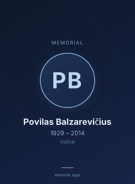 Memorial portrait of Povilas Balzarevičius