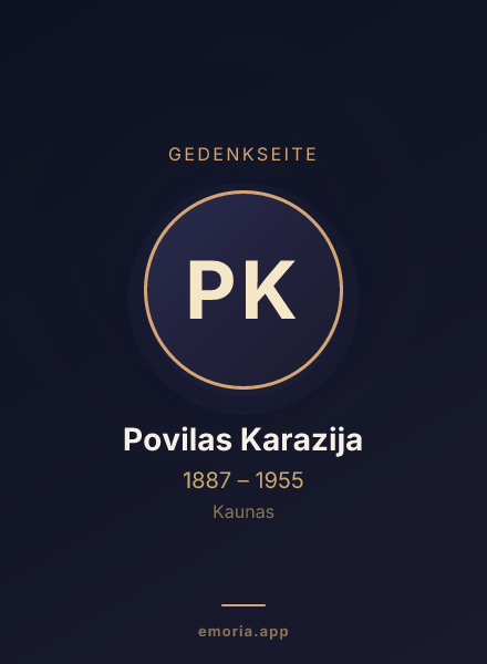 Gedenkportrait von Povilas Karazija