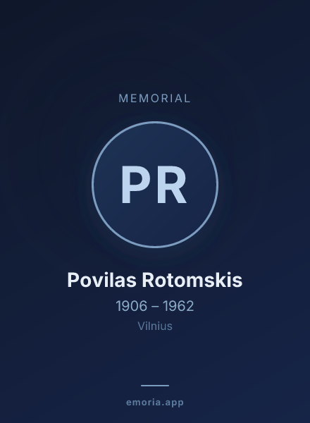 Memorial portrait of Povilas Rotomskis