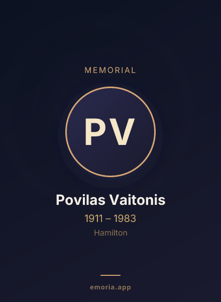 Memorial portrait of Povilas Vaitonis