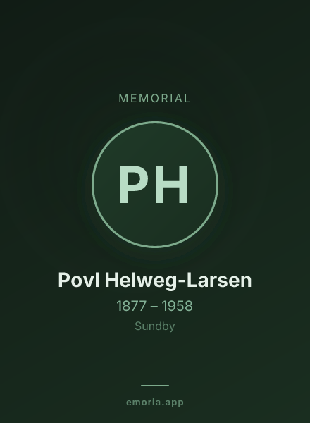 Memorial portrait of Povl Helweg-Larsen