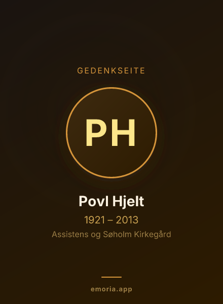 Gedenkportrait von Povl Hjelt