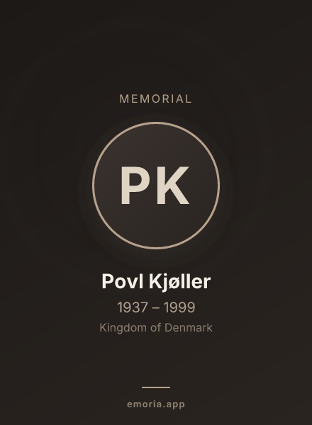 Memorial portrait of Povl Kjøller
