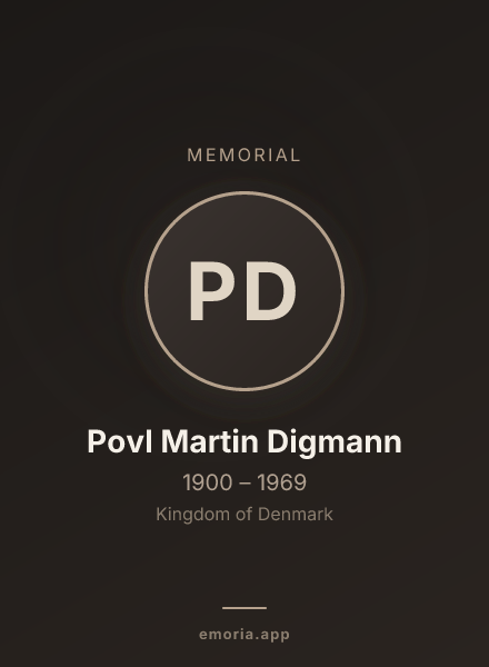 Memorial portrait of Povl Martin Digmann