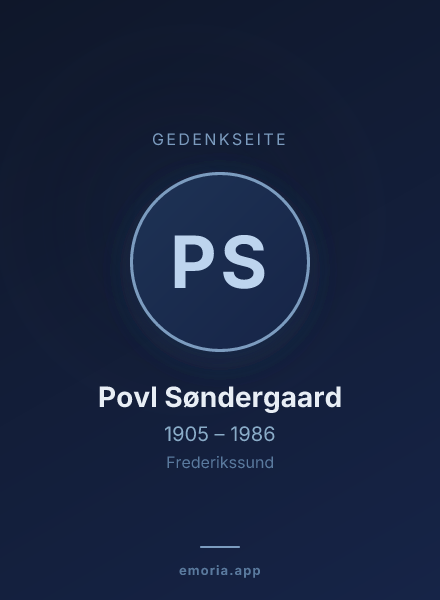 Gedenkportrait von Povl Søndergaard