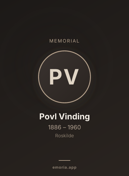 Memorial portrait of Povl Vinding