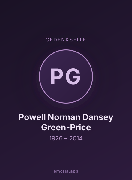 Gedenkportrait von Powell Norman Dansey Green-Price