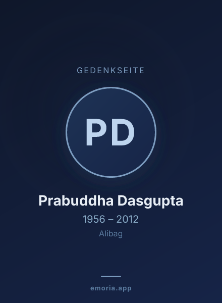 Gedenkportrait von Prabuddha Dasgupta