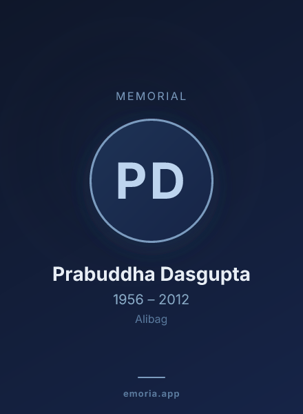 Memorial portrait of Prabuddha Dasgupta