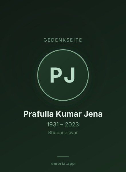 Gedenkportrait von Prafulla Kumar Jena