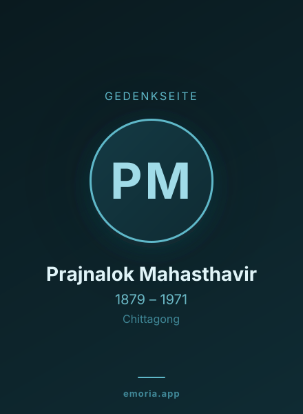 Gedenkportrait von Prajnalok Mahasthavir