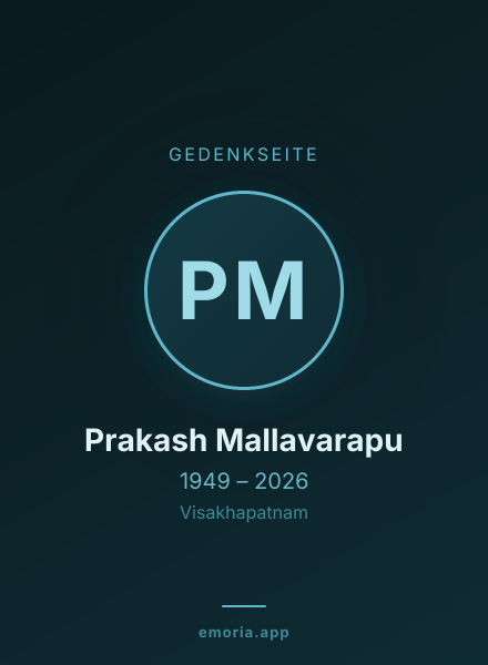 Gedenkportrait von Prakash Mallavarapu