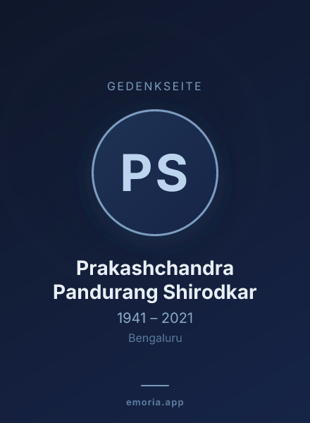 Gedenkportrait von Prakashchandra Pandurang Shirodkar