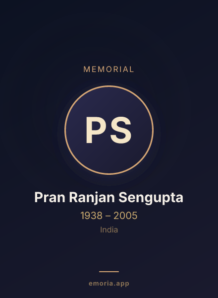 Memorial portrait of Pran Ranjan Sengupta