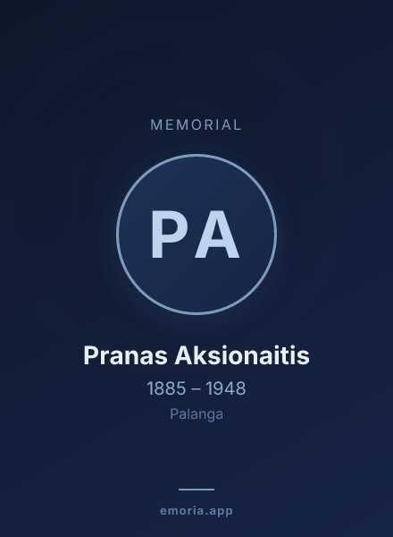 Memorial portrait of Pranas Aksionaitis