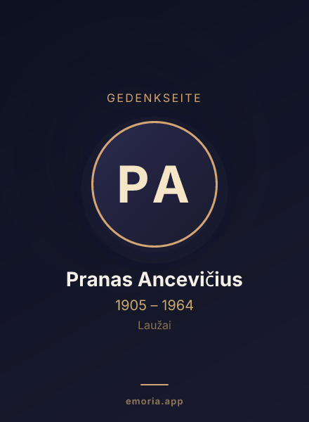 Gedenkportrait von Pranas Ancevičius