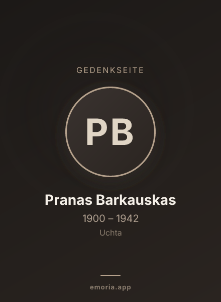 Gedenkportrait von Pranas Barkauskas