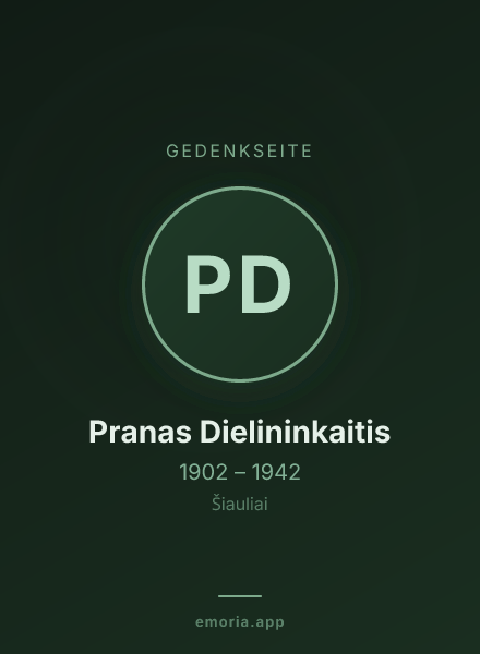 Gedenkportrait von Pranas Dielininkaitis