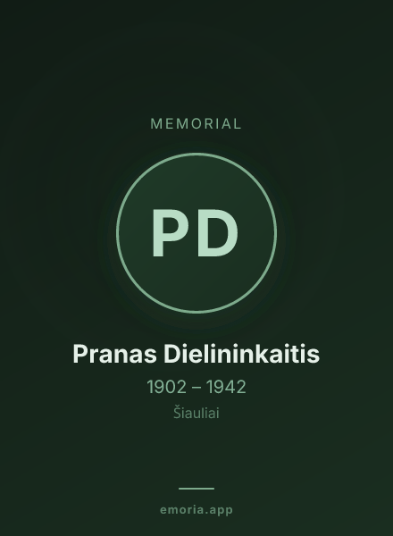 Memorial portrait of Pranas Dielininkaitis