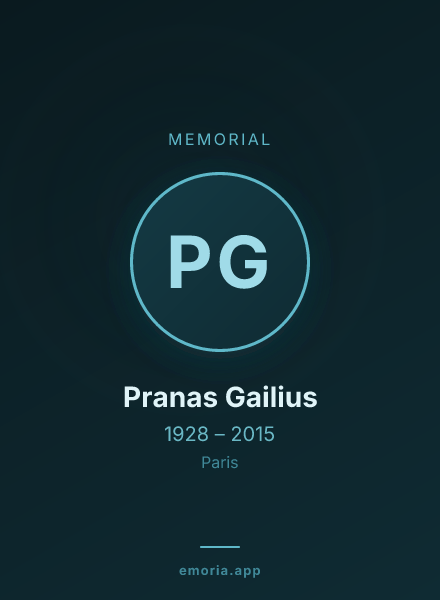 Memorial portrait of Pranas Gailius