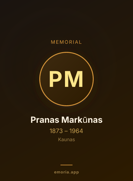 Memorial portrait of Pranas Markūnas