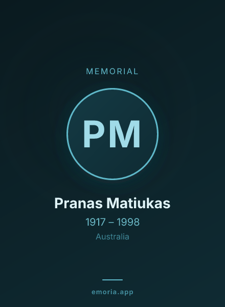 Memorial portrait of Pranas Matiukas