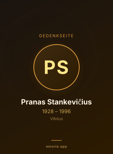 Gedenkportrait von Pranas Stankevičius