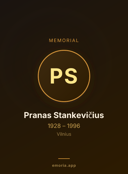 Memorial portrait of Pranas Stankevičius