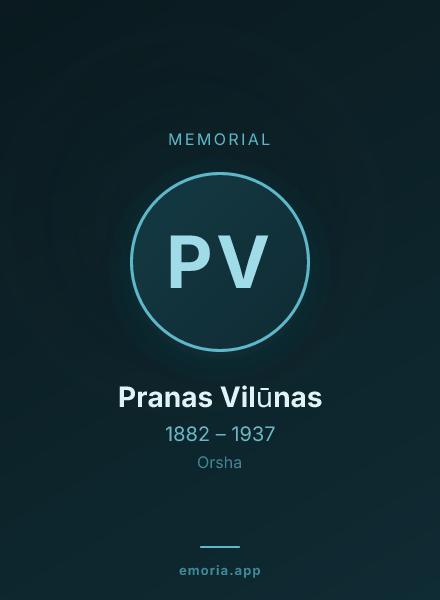 Memorial portrait of Pranas Vilūnas