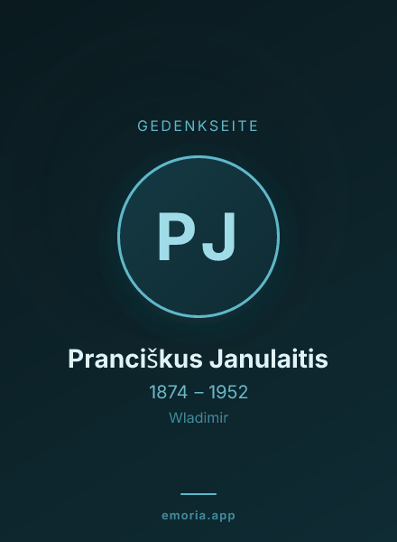 Gedenkportrait von Pranciškus Janulaitis