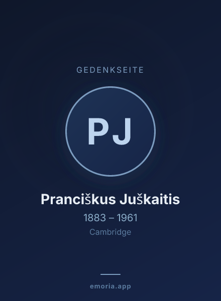 Gedenkportrait von Pranciškus Juškaitis